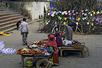[ photo: 194-089 Puja Flower Sellers at Assi Ghat ]