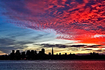 [ photo: 235-028 San Francisco Skyline Winter Sunset 2 ]