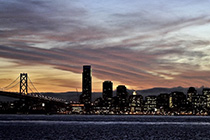 [ photo: 235-068 San Francisco Skyline Winter Sunset 3 ]