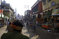 [ photo: Kashi Streets from Bicycle Rickshaw 2, Varanasi, Uttar Pradesh, India, February 2010 (img 197-021) ]