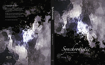 [ graphic, book cover: 'Synchronistic, The Book', using photo 'NC-5340-21 Reflections in the Springhead Mill Pond', on front & back }